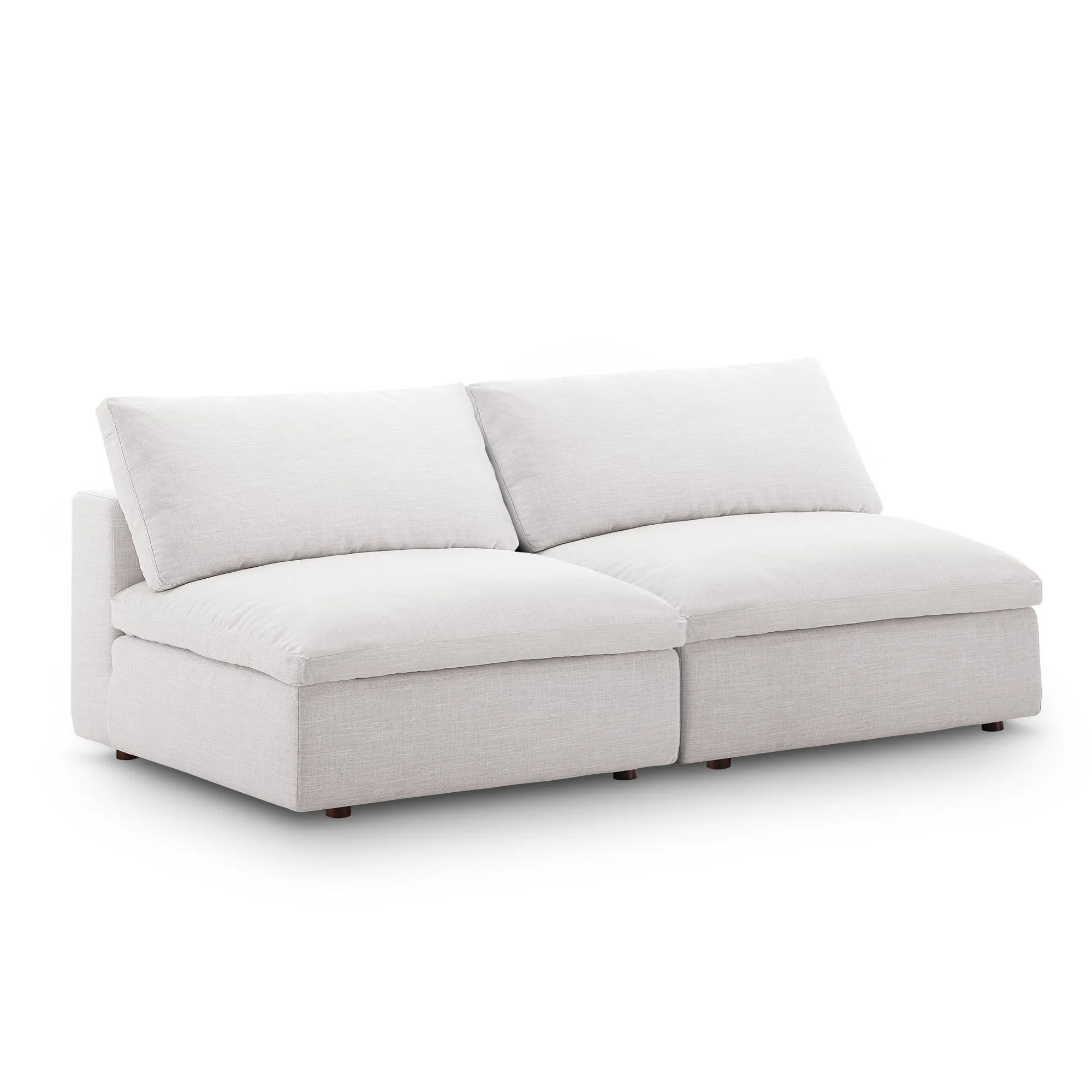 Commix Down Filled Overstuffed 2-Piece Armless Sectional Loveseat by Modway