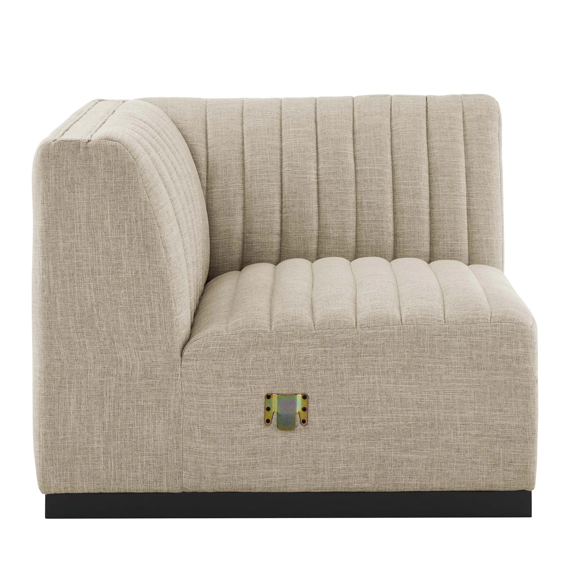 Conjure 4-Piece Channel Tufted Upholstered Fabric L-Shaped Sectional by Modway