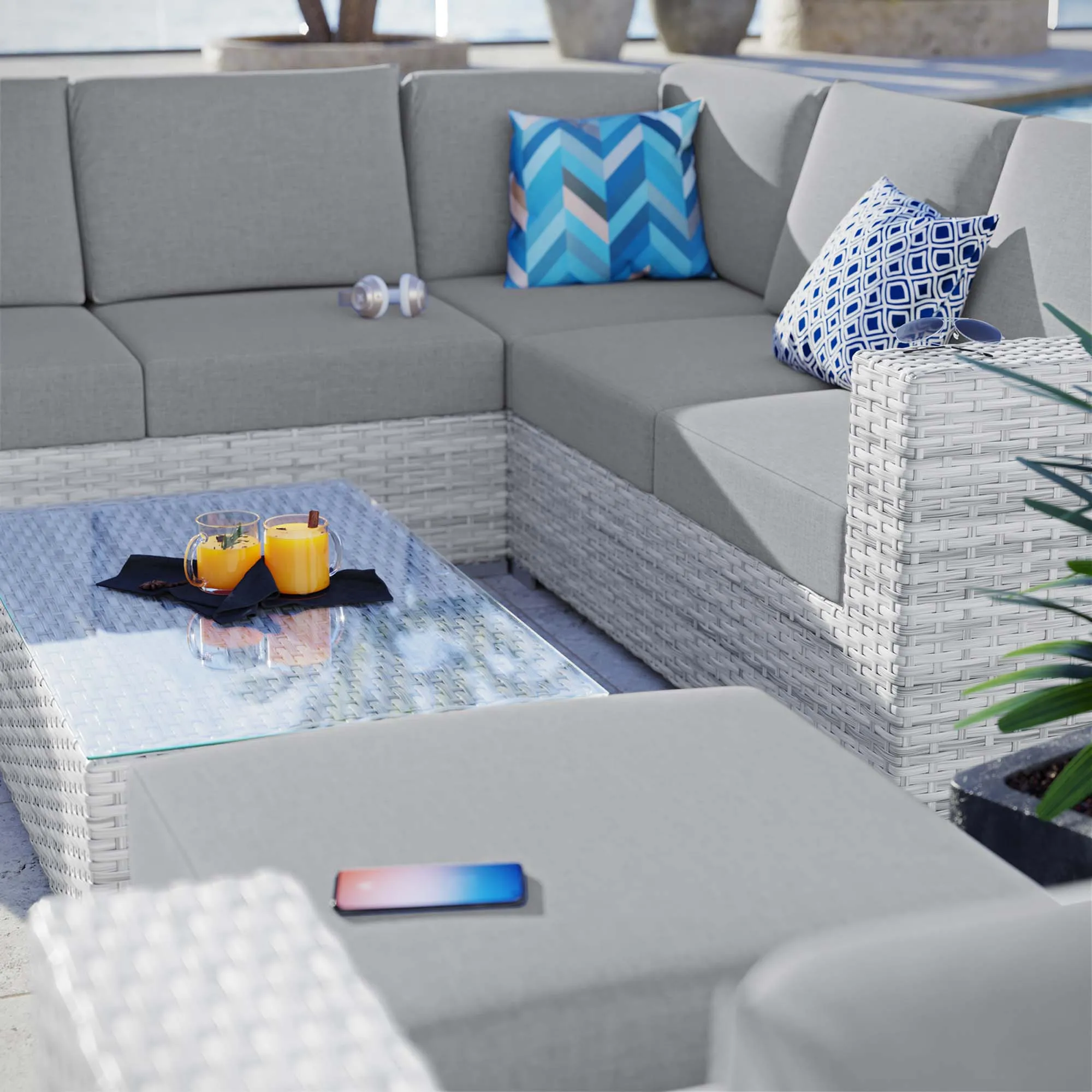 Convene 6-Piece Outdoor Patio Sectional Set by Modway
