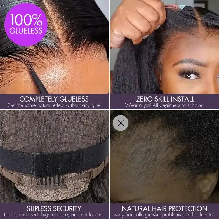 Crazy Wednesday | Blonde Highlight Short Curly Glueless Minimalist HD Lace Human Hair Wig