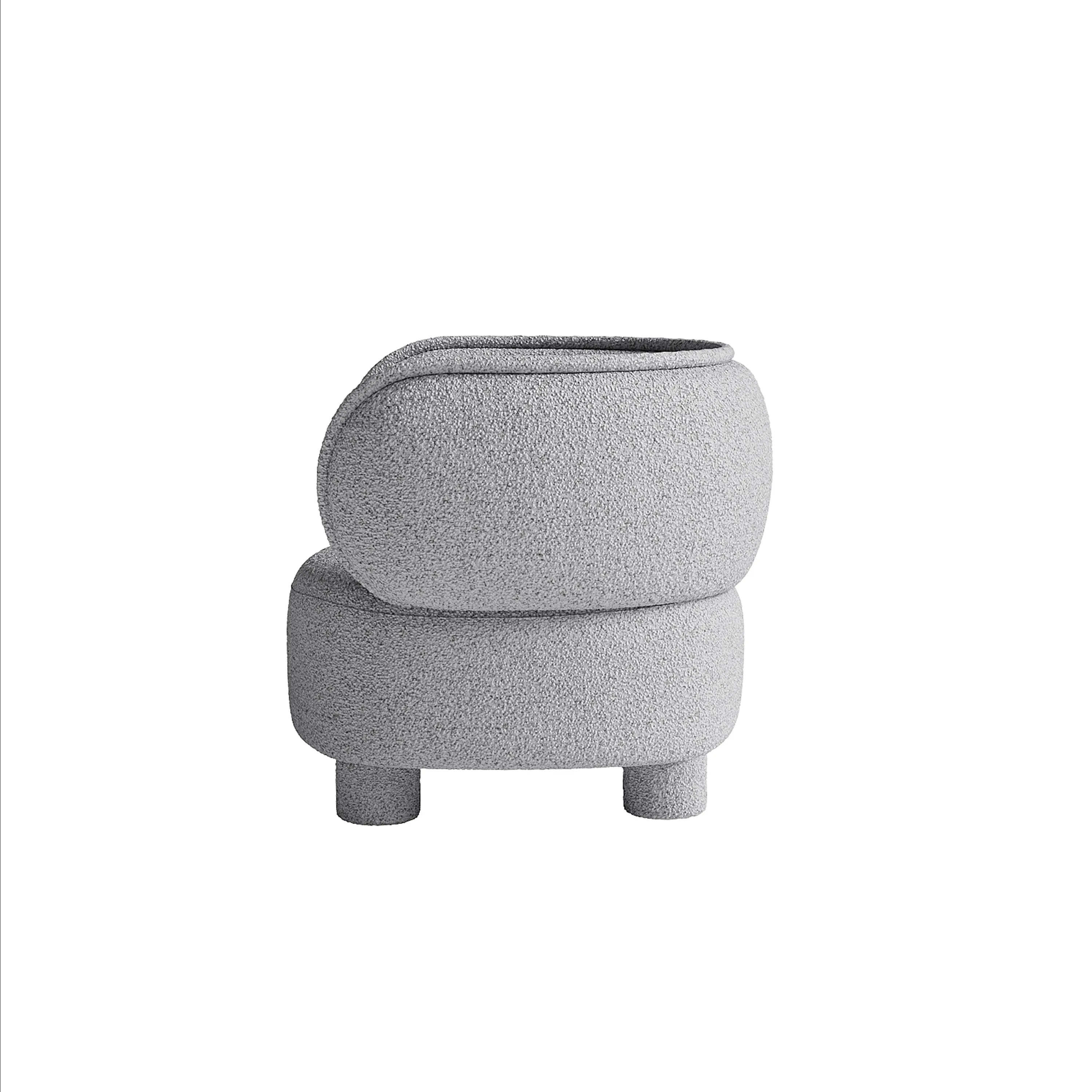 Ding Lounge Chair - Maya Grey Boucle