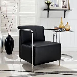 Ebb Upholstered Vinyl Lounge Chair by Modway
