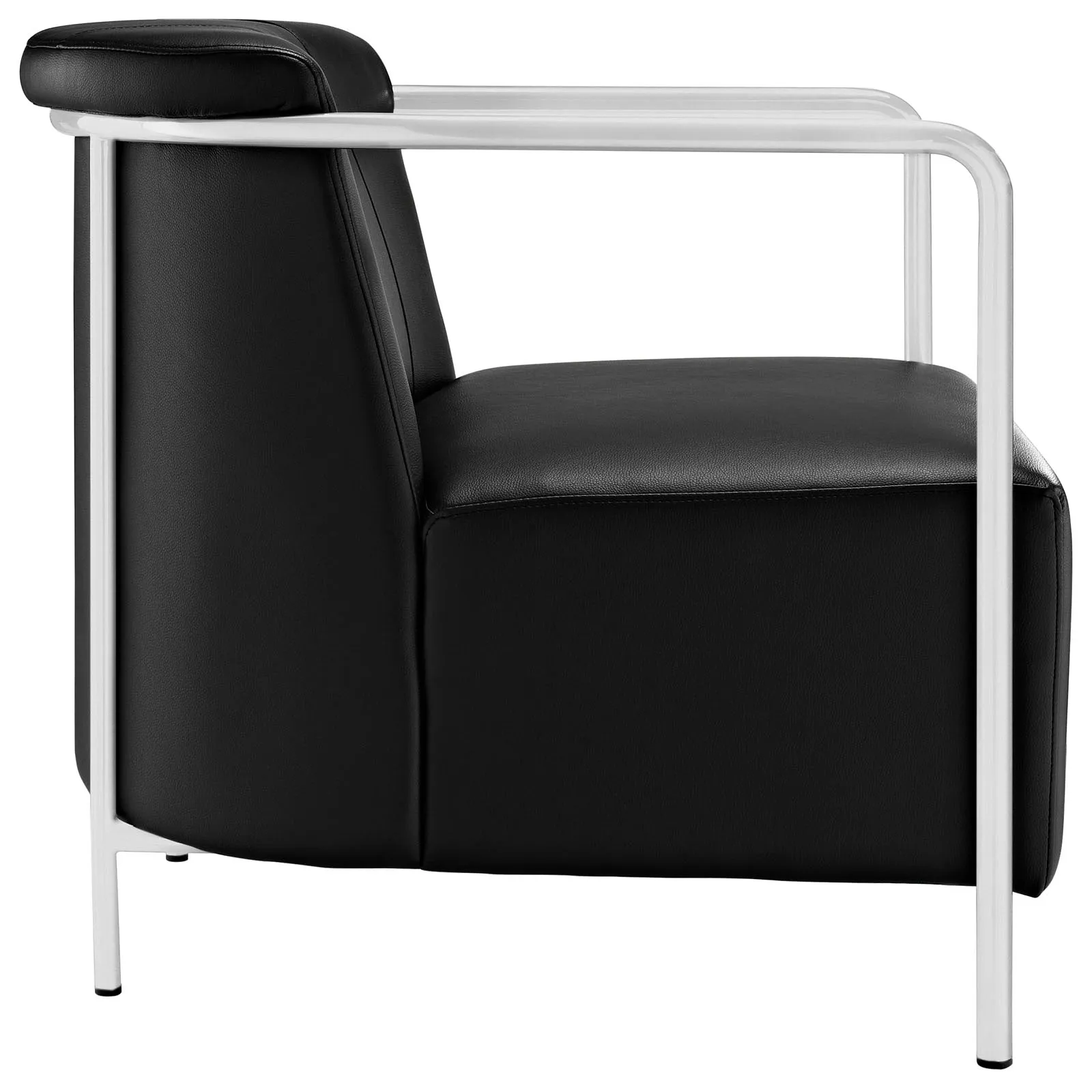Ebb Upholstered Vinyl Lounge Chair by Modway