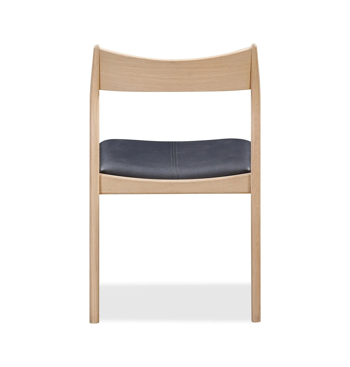 Eclipse Dining Chair - Oak / Black Leather
