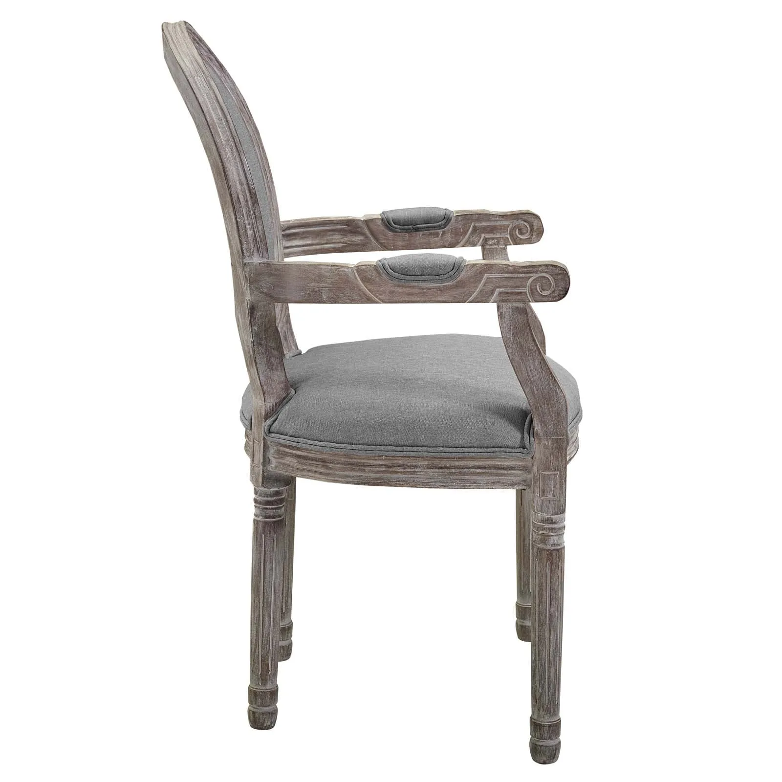 Emanate Vintage French Upholstered Fabric Dining Armchair by Modway