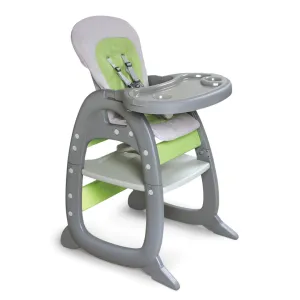 Envee II Baby High Chair with Playtable Conversion - Gray/Green