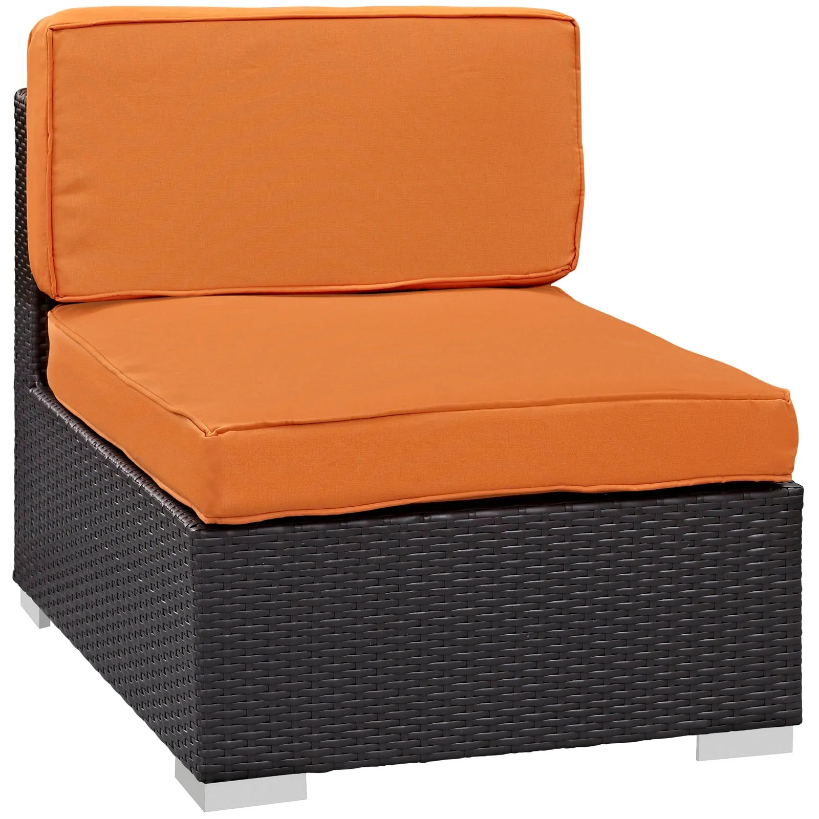 Gather Outdoor Patio Armless Chair Set of 2 by Modway
