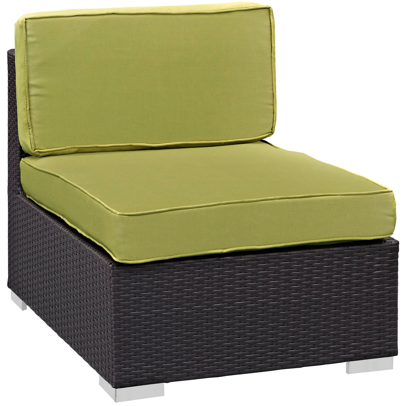 Gather Outdoor Patio Armless Chair Set of 2 by Modway