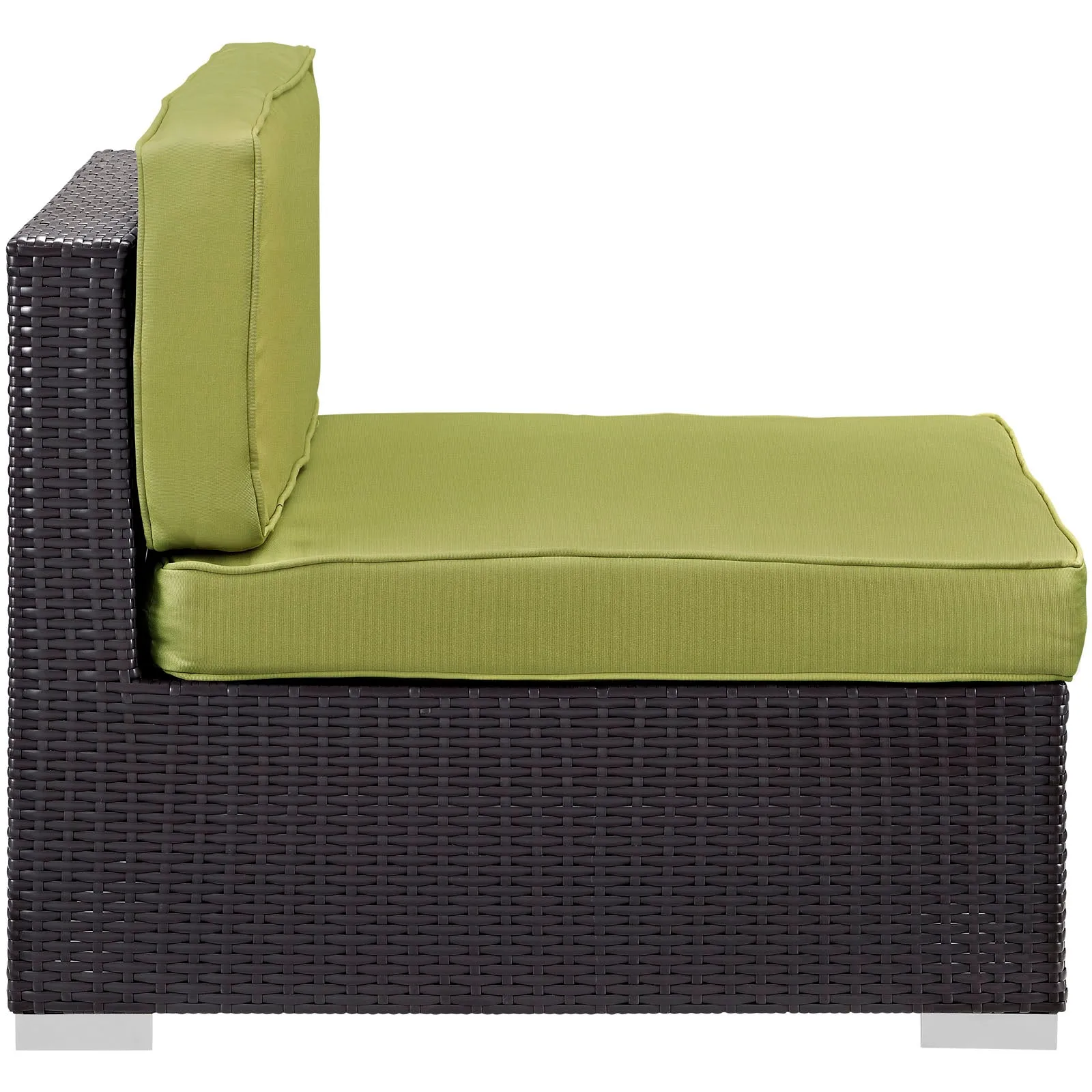 Gather Outdoor Patio Armless Chair Set of 2 by Modway