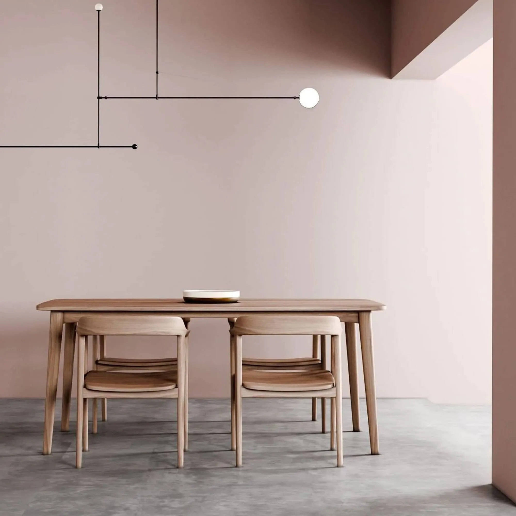 Grasshopper Rectangular Dining Table 180cm - Oak