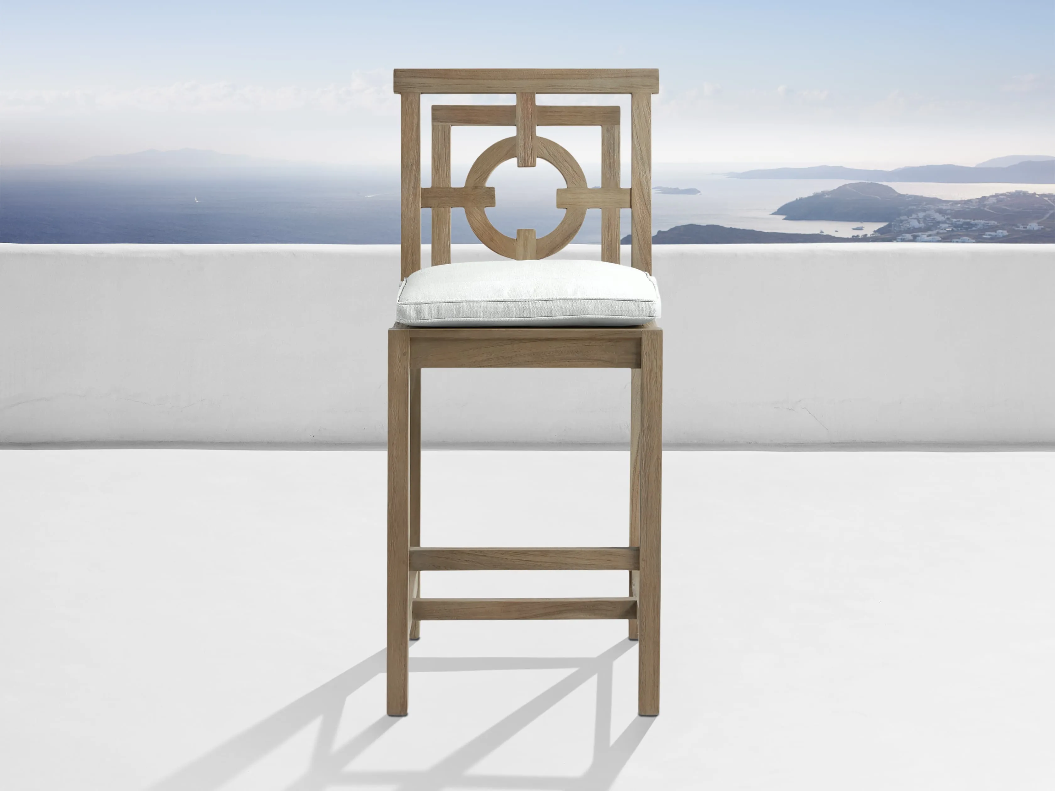 Hamptons Outdoor Barstool in Weathered Fawn