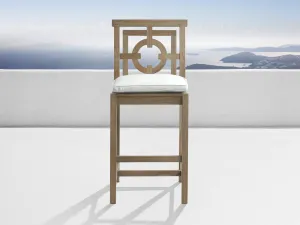 Hamptons Outdoor Barstool in Weathered Fawn