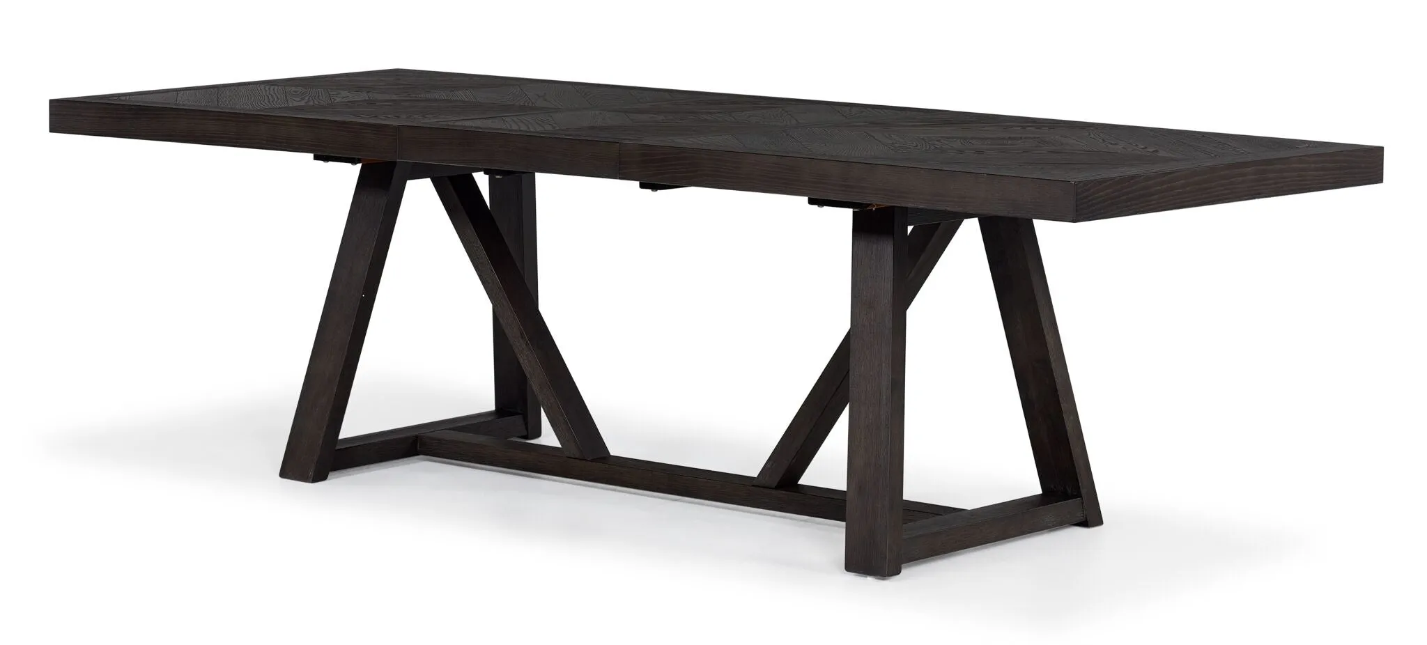 Hearst 5-Piece Extendable Trestle Dining Set - Dark Oak