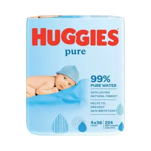 Huggies Baby Pure Wipes 4x56s