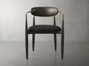 Jagger Faux Leather Dining Arm Chair