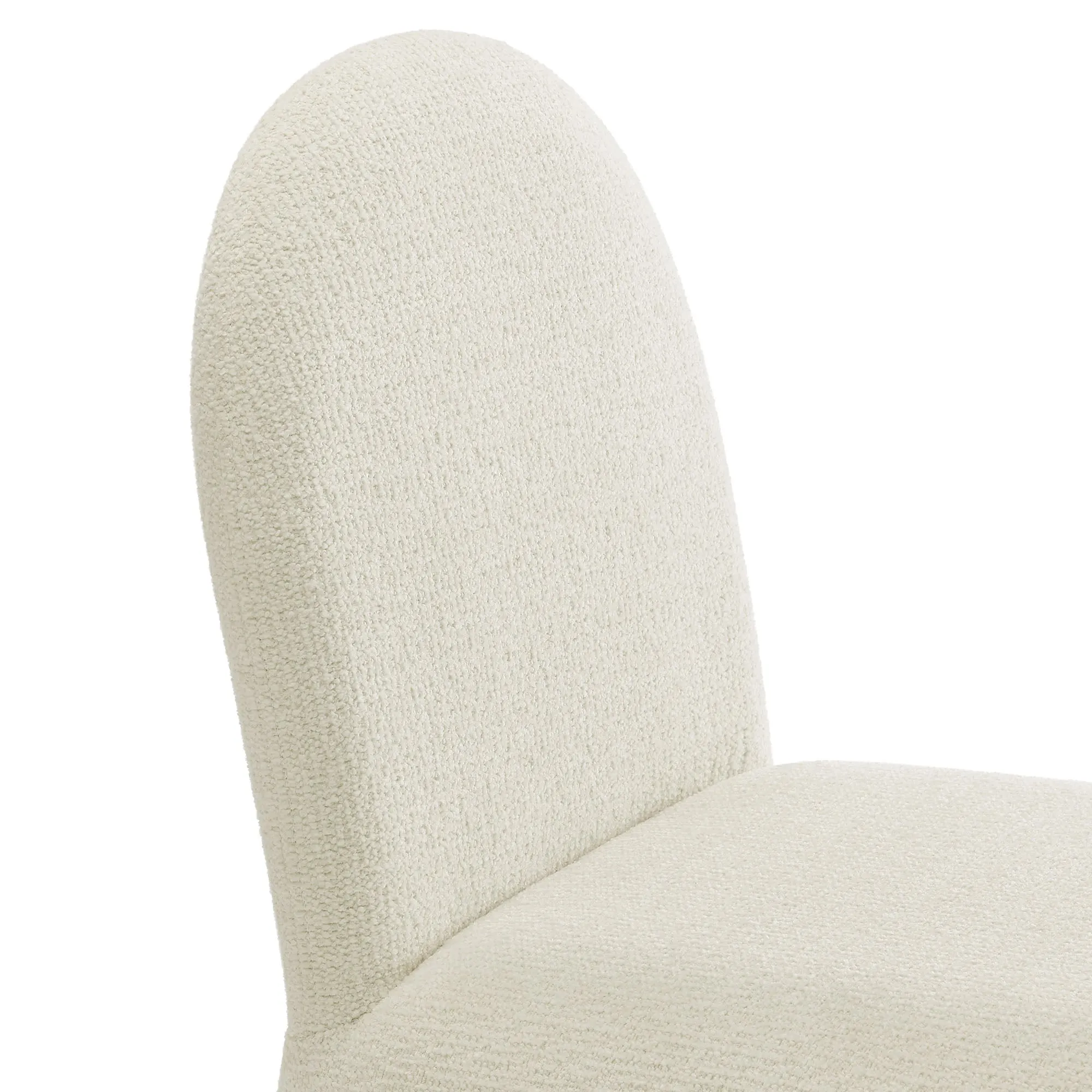 Junia Boucle Upholstered Arch Armless Dining Chair by Modway