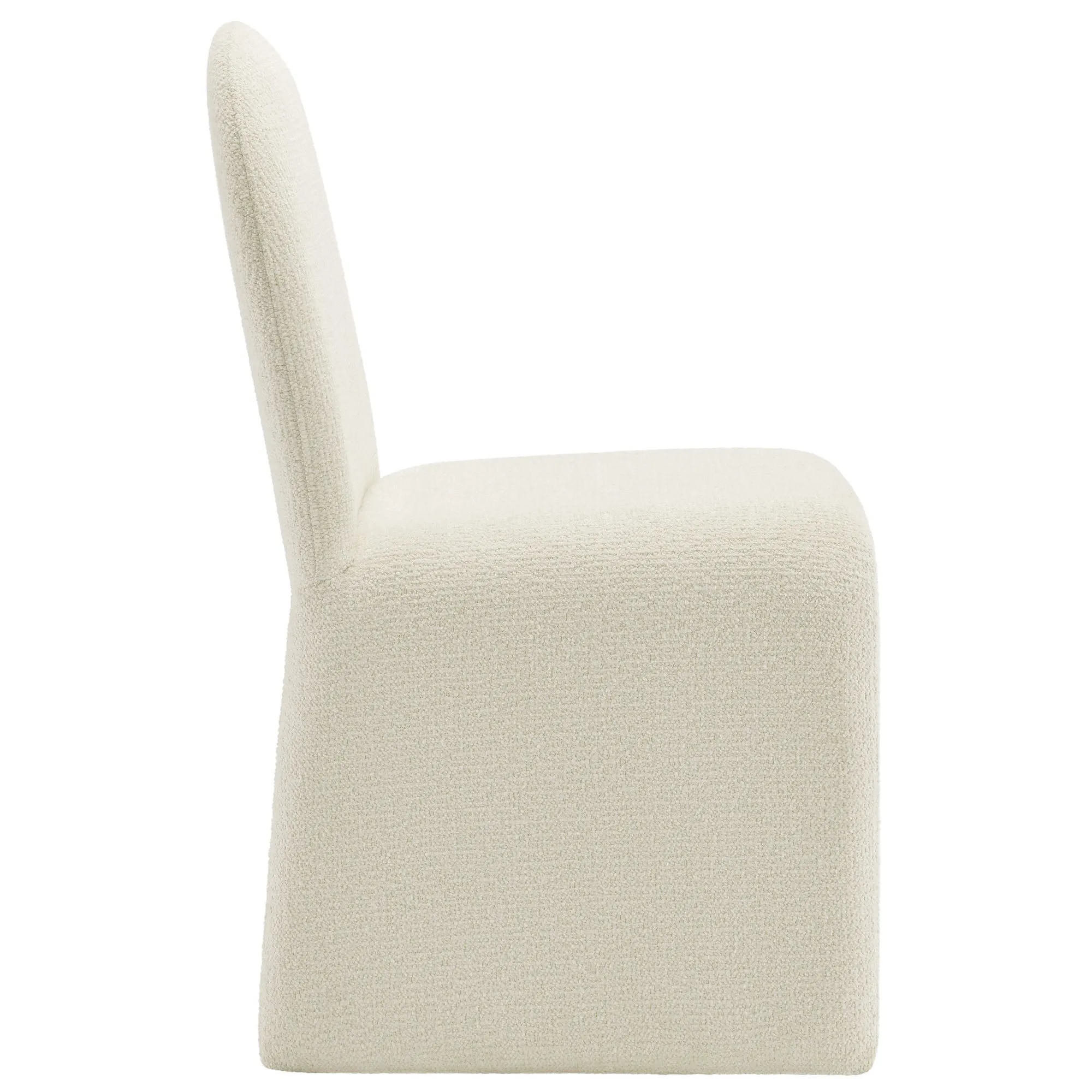 Junia Boucle Upholstered Arch Armless Dining Chair by Modway