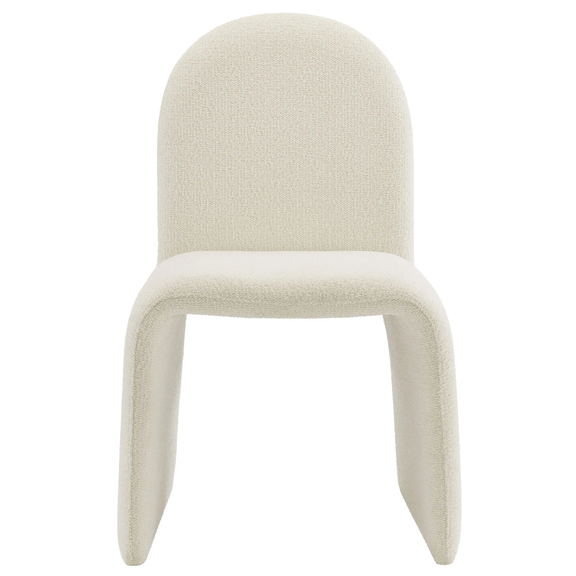 Junia Boucle Upholstered Arch Armless Dining Chair by Modway