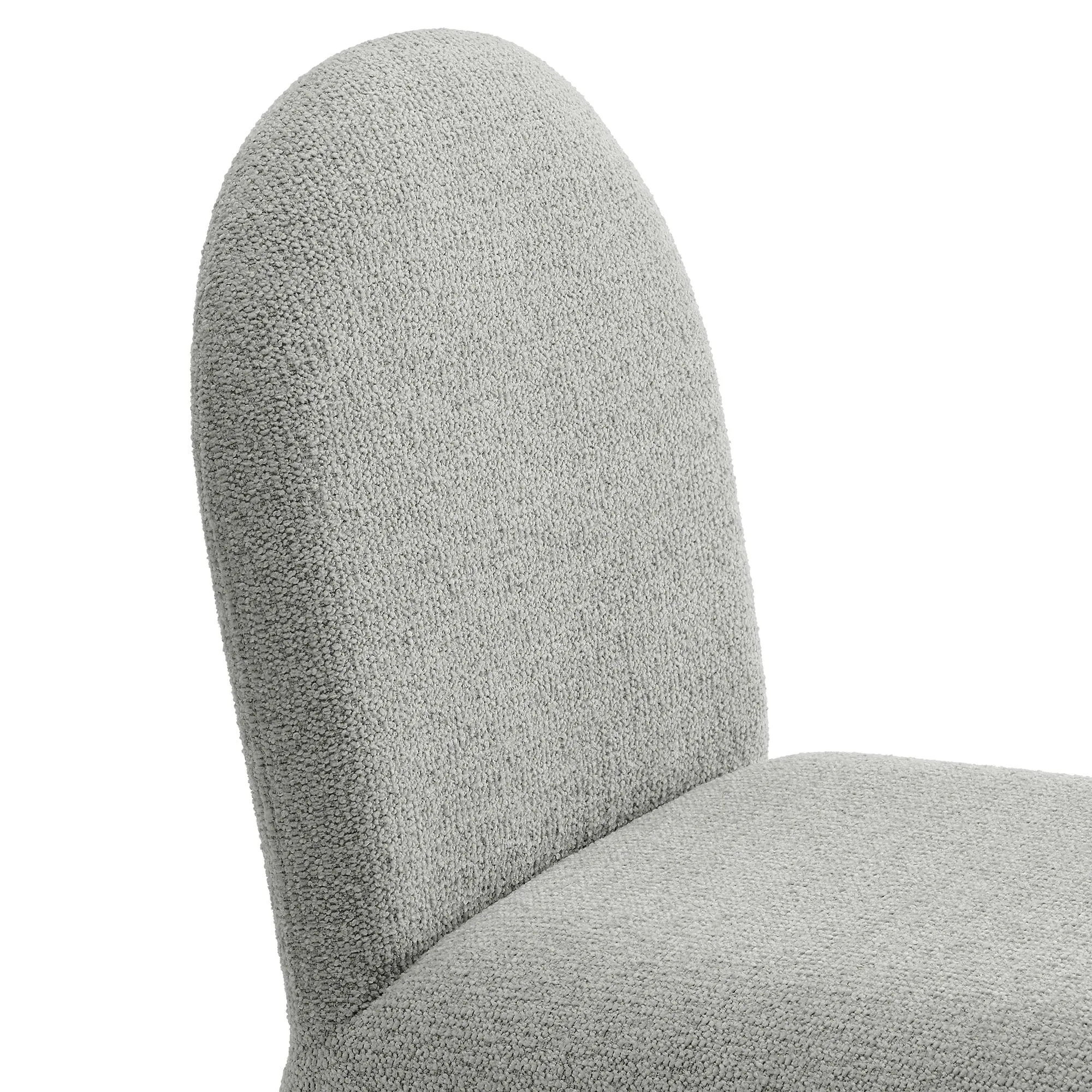 Junia Boucle Upholstered Arch Armless Dining Chair by Modway