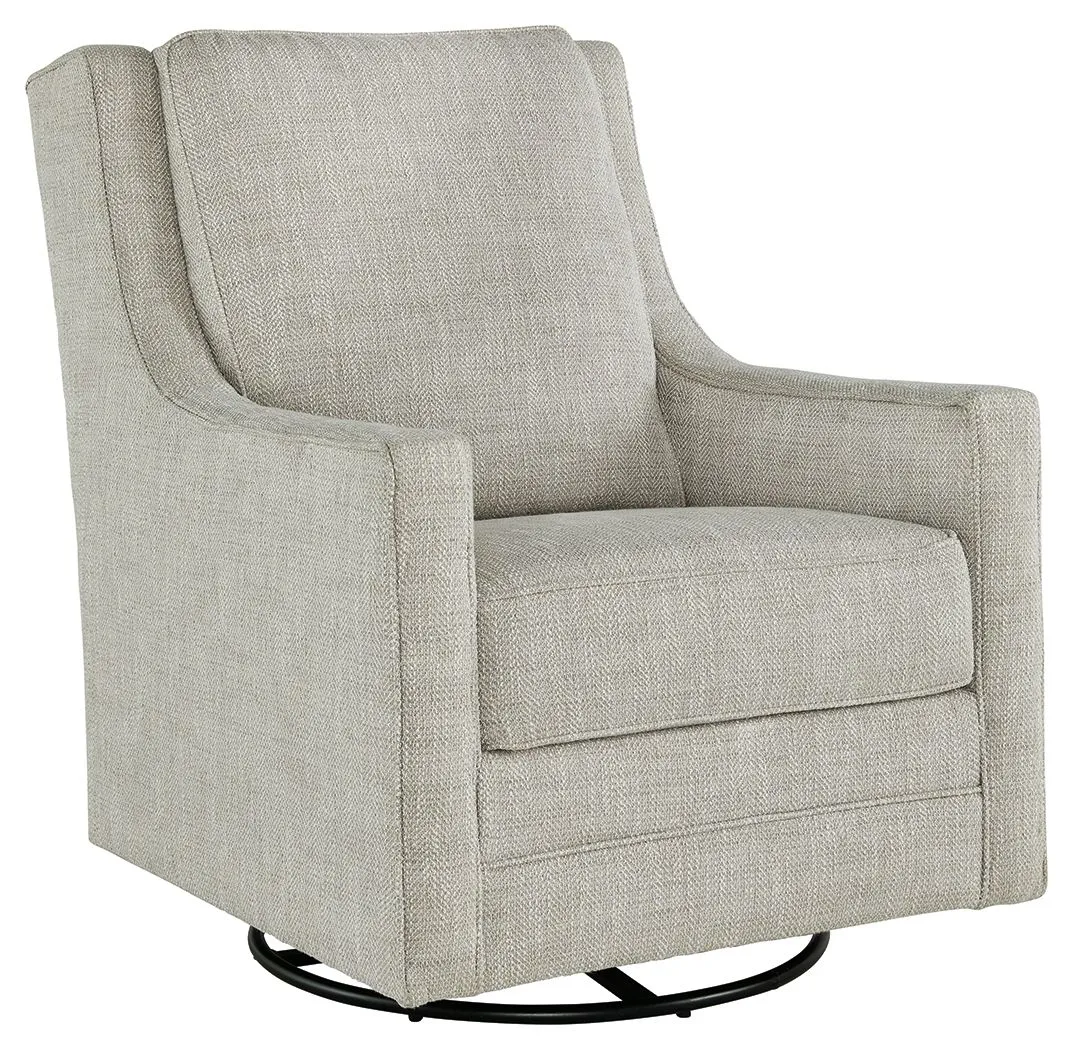 Kambria Fog Swivel Glider Accent Chair Fabric