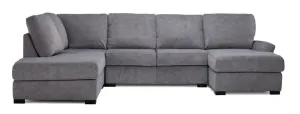 Kaylin 4-Piece Sectional with Right-Facing Chaise - Grey