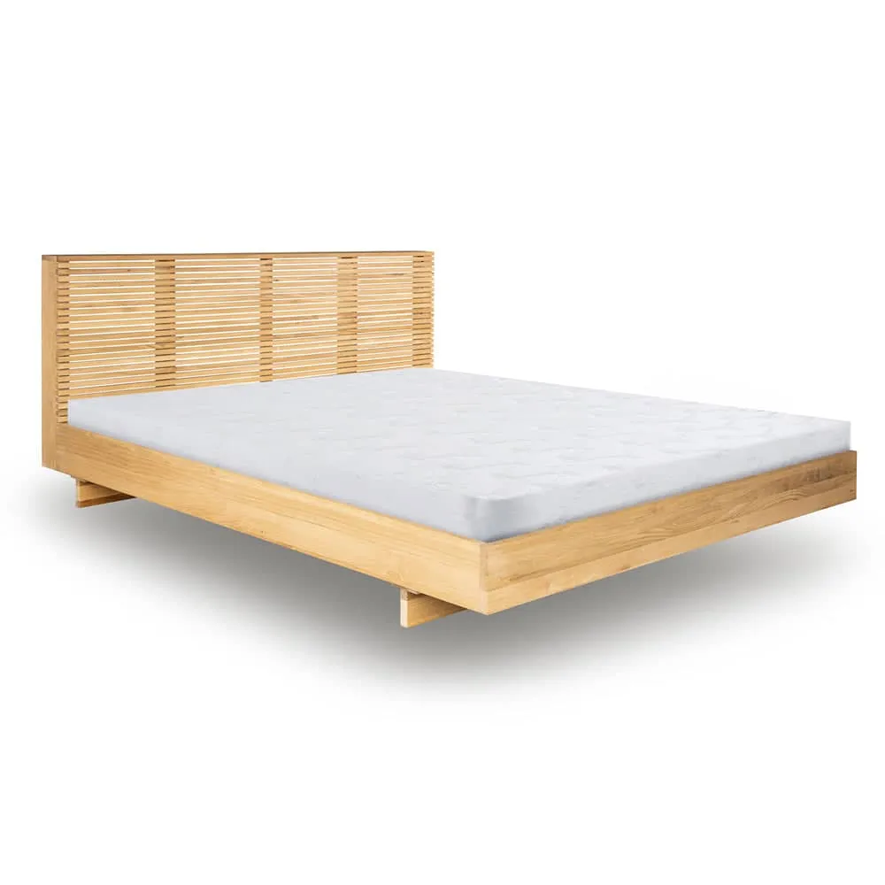 Linear King Bed - Oak