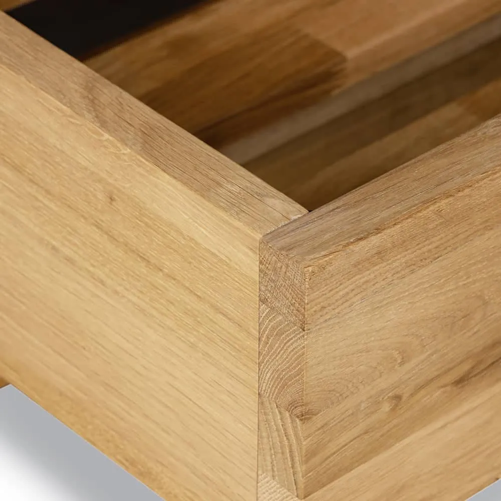 Linear King Bed - Oak