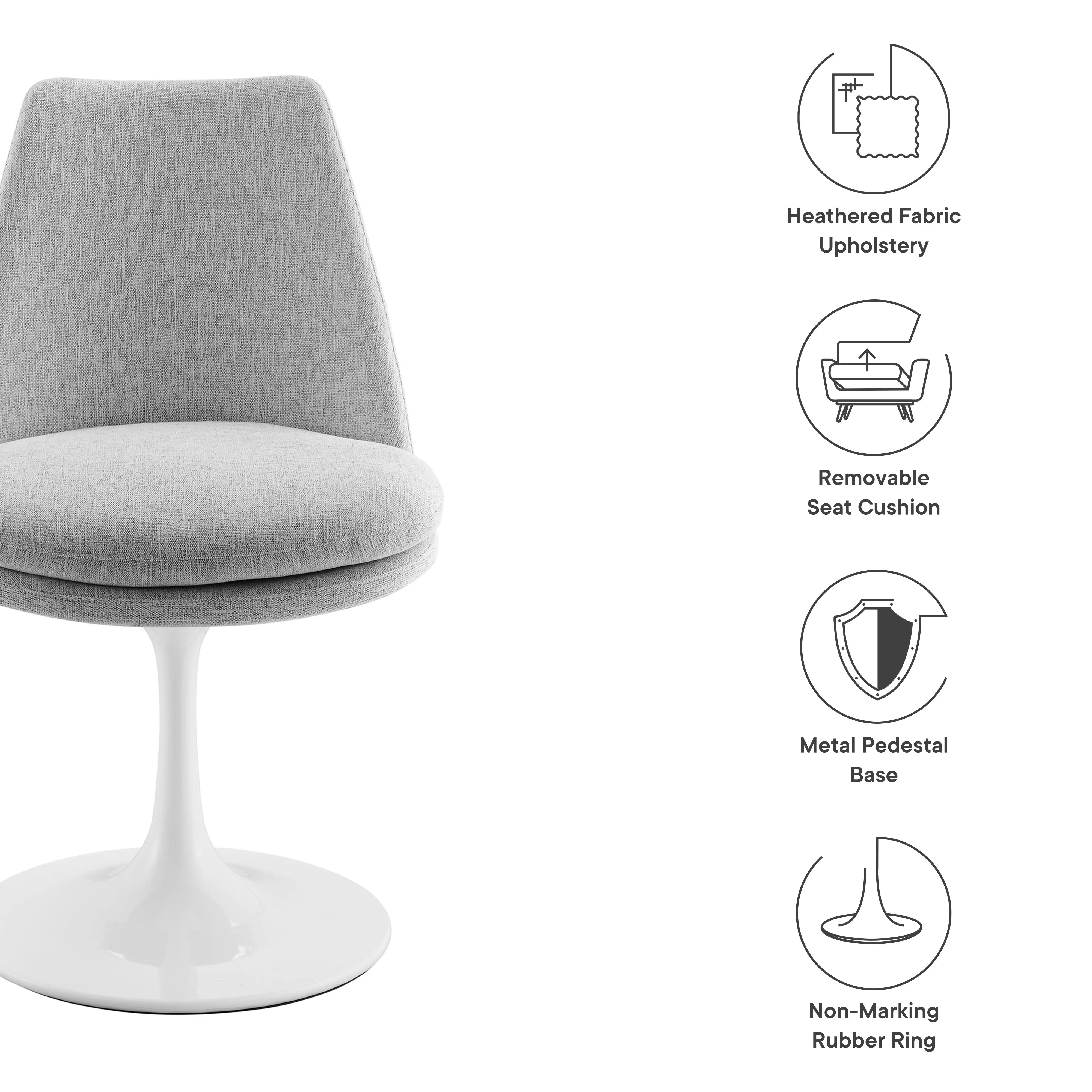 Lippa Swivel Dining Chair by Modway
