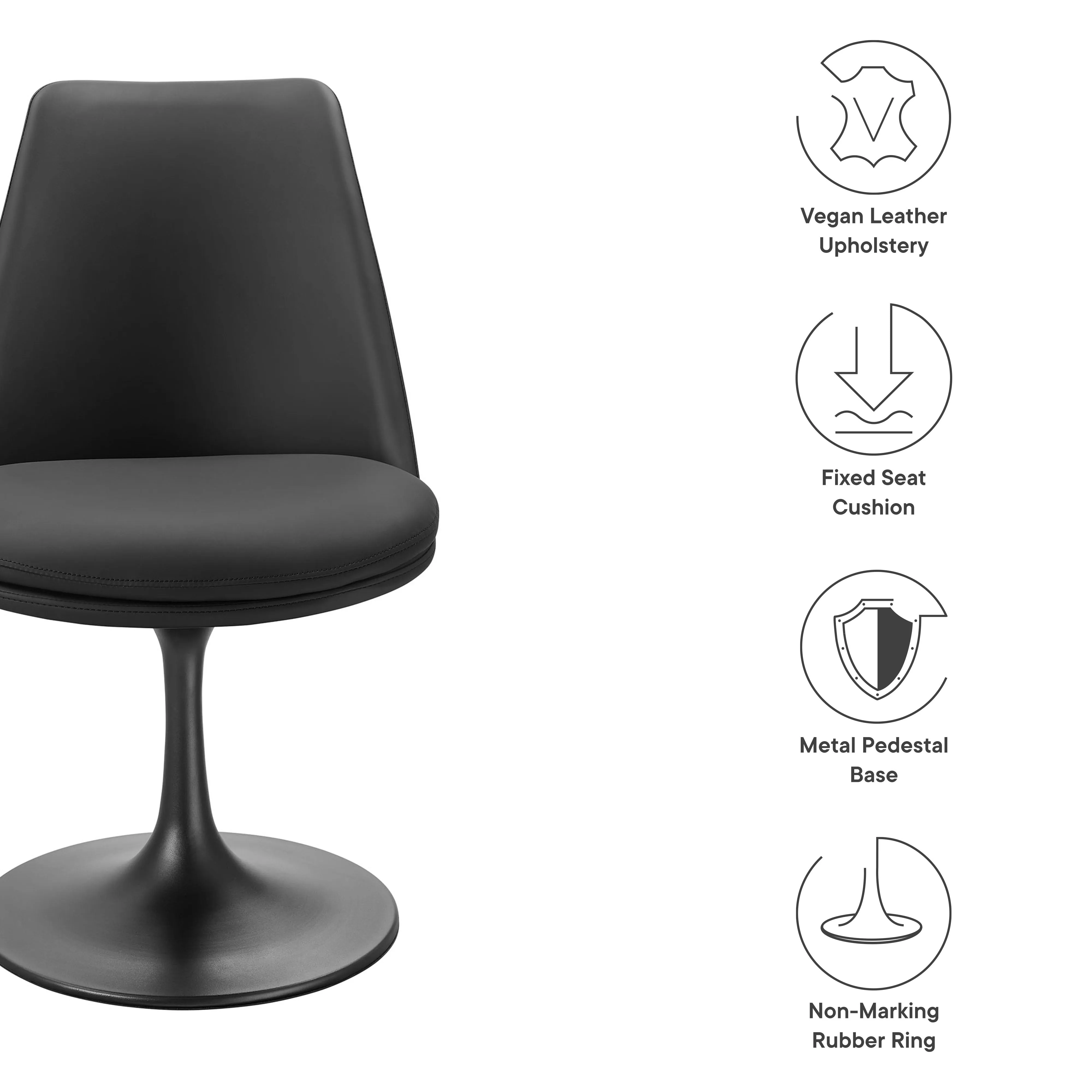 Lippa Swivel Dining Chair by Modway