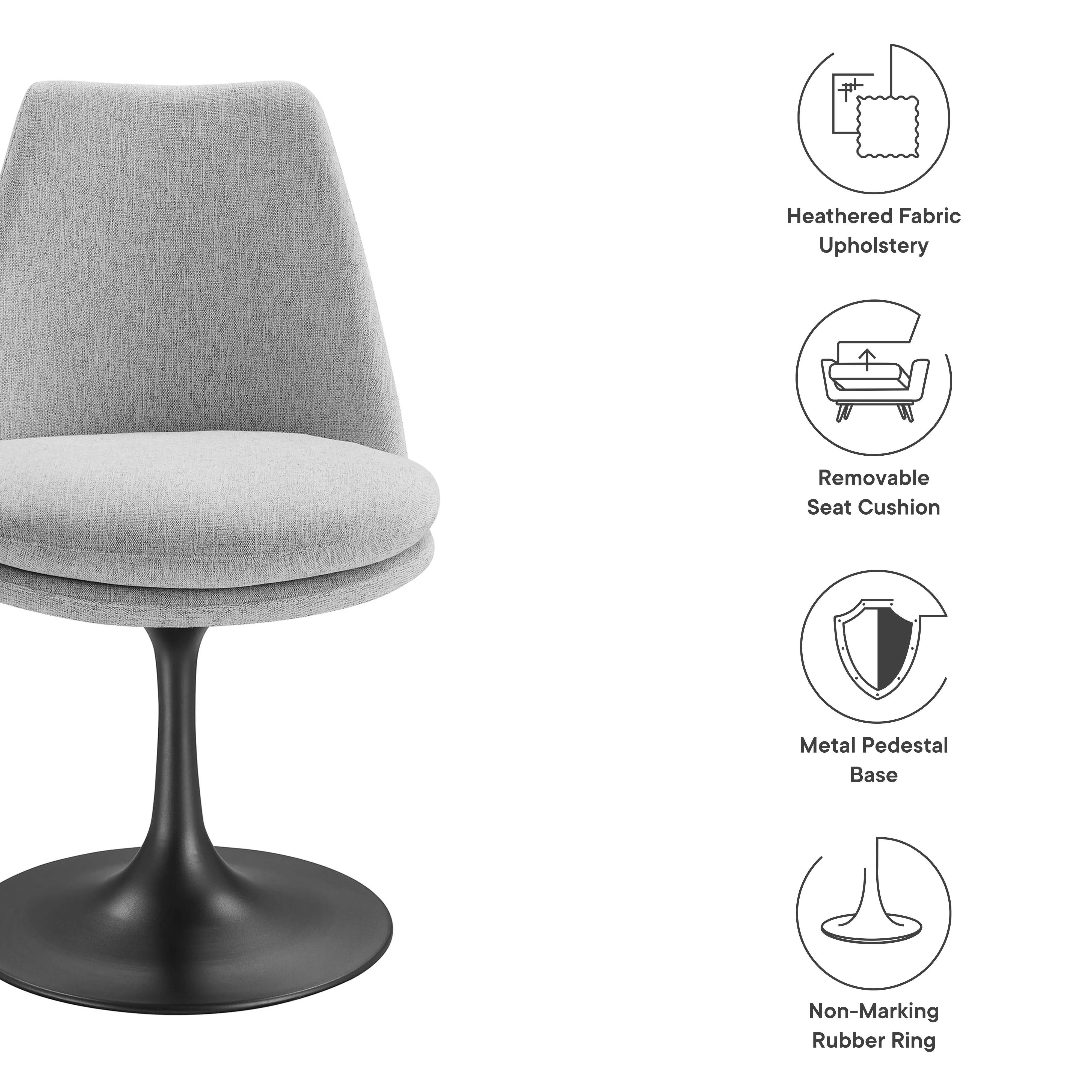 Lippa Swivel Dining Chair by Modway
