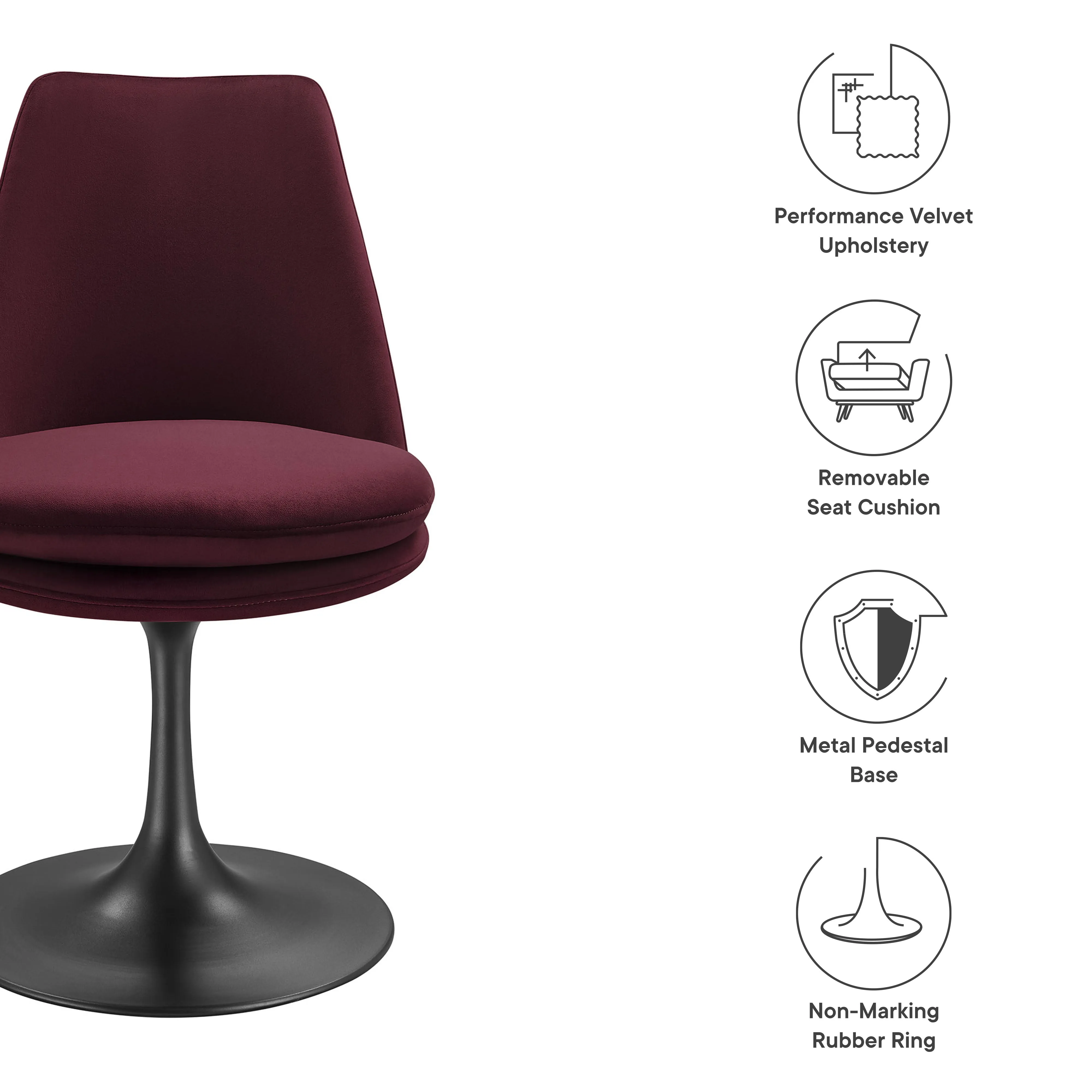 Lippa Swivel Dining Chair by Modway