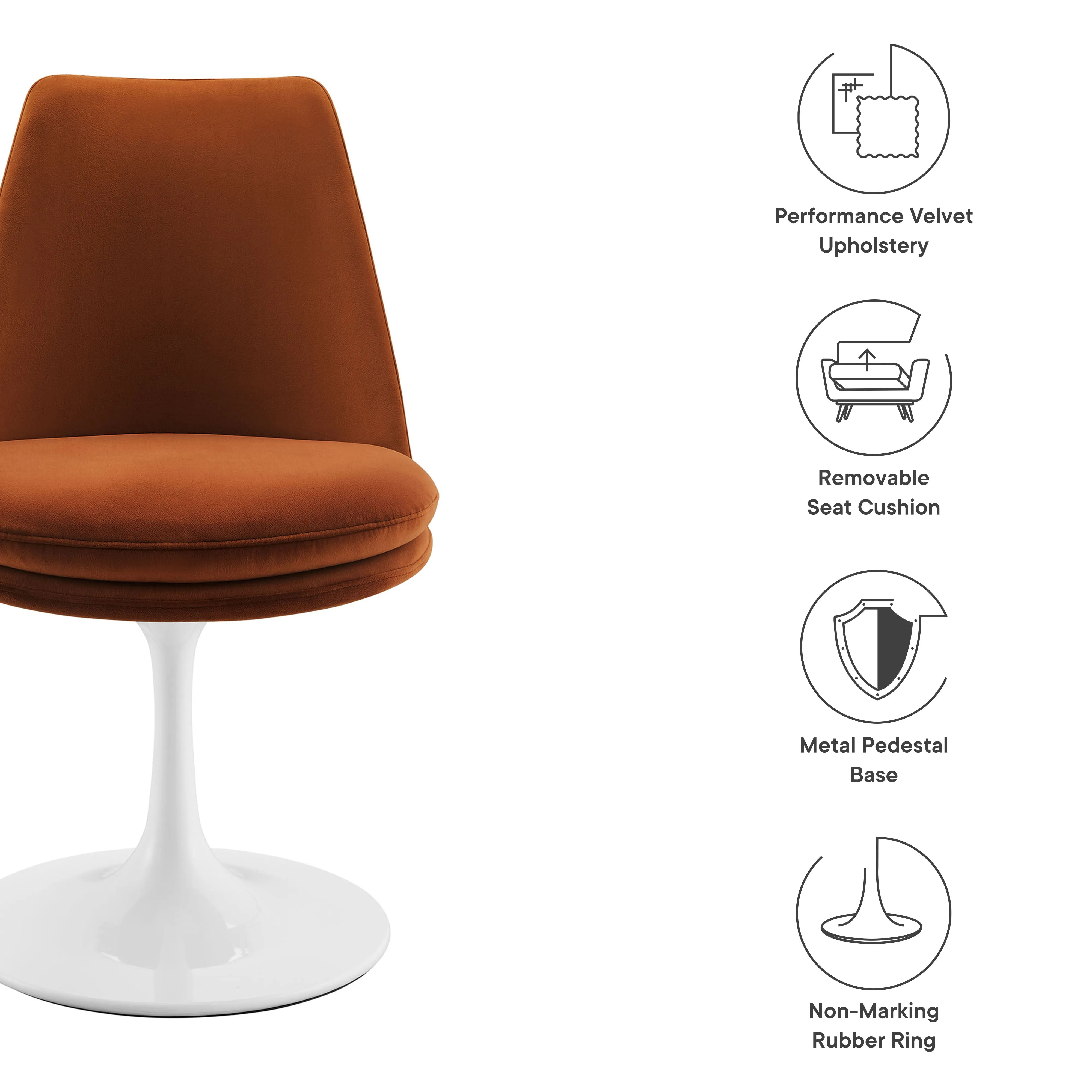 Lippa Swivel Dining Chair by Modway