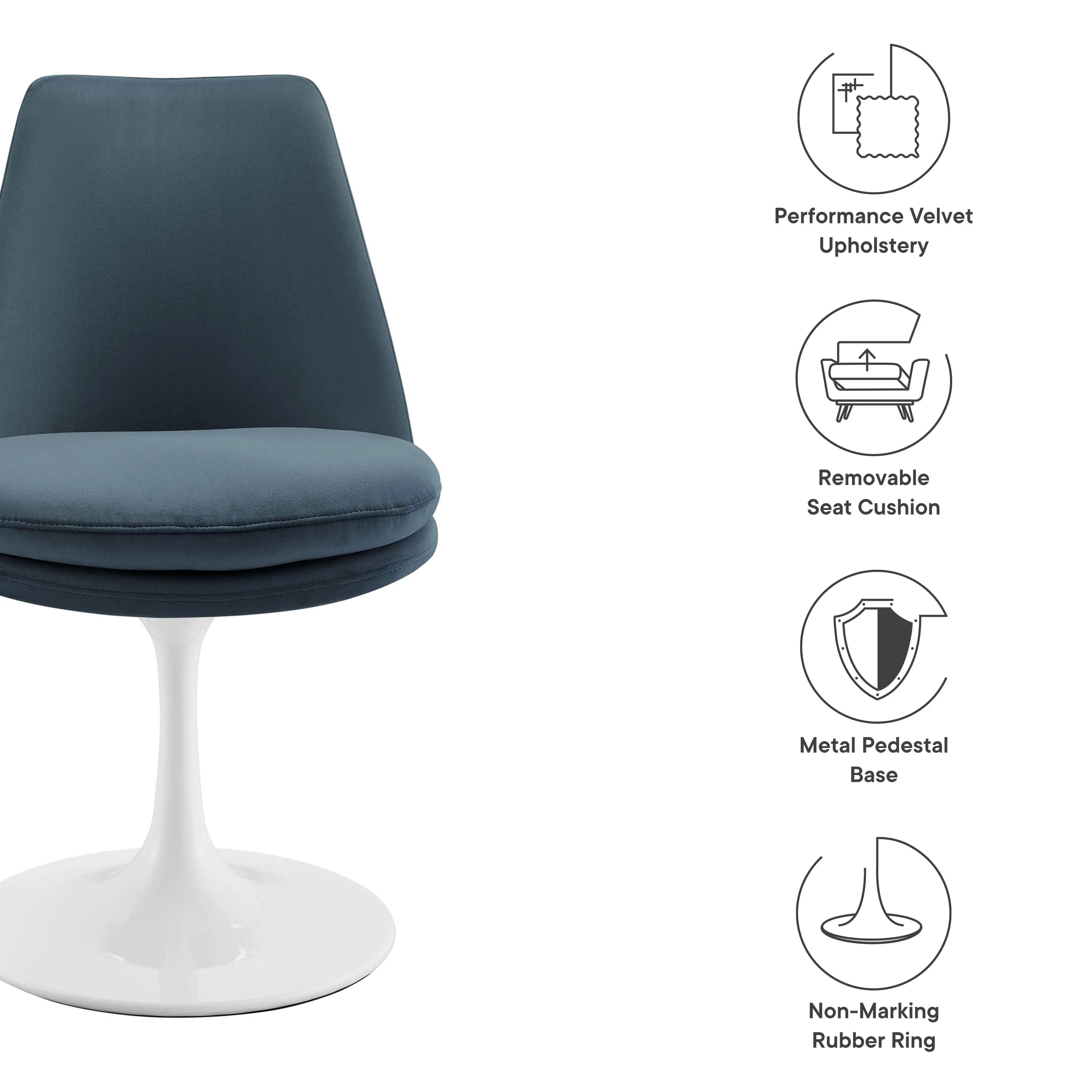 Lippa Swivel Dining Chair by Modway