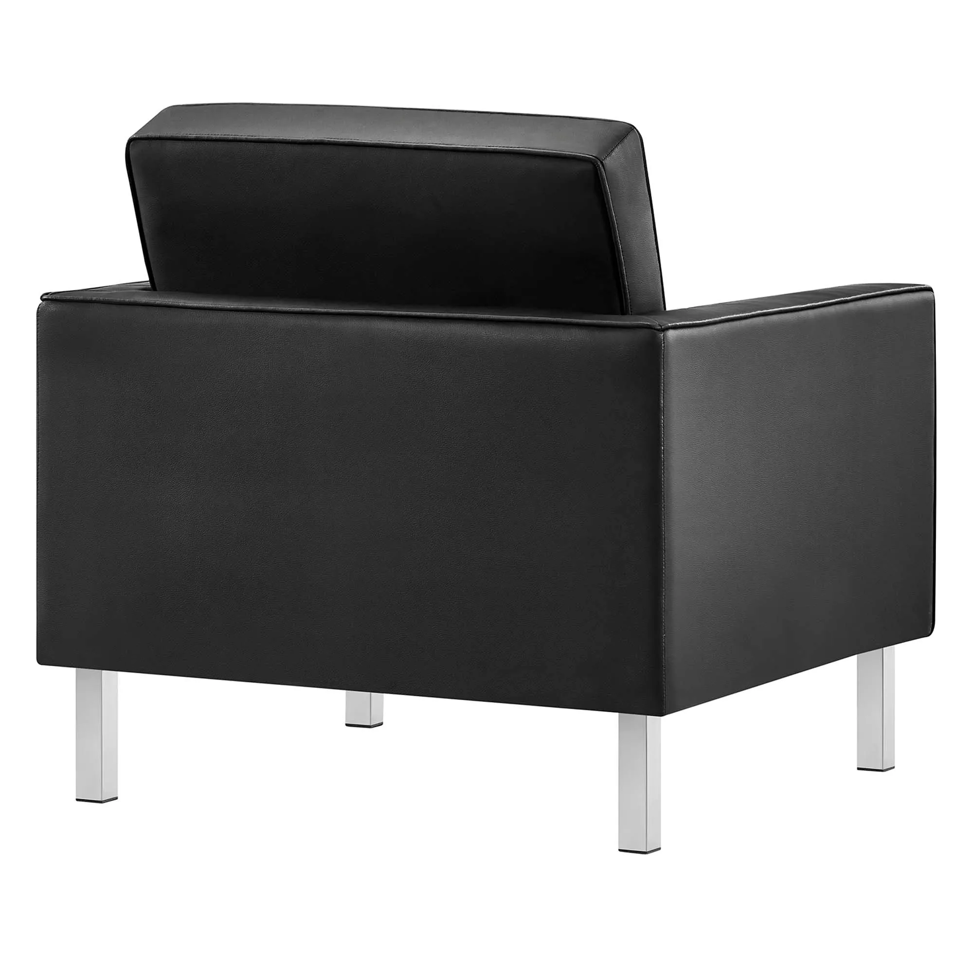 Loft Tufted Vegan Leather Armchairs - Set of 2 by Modway