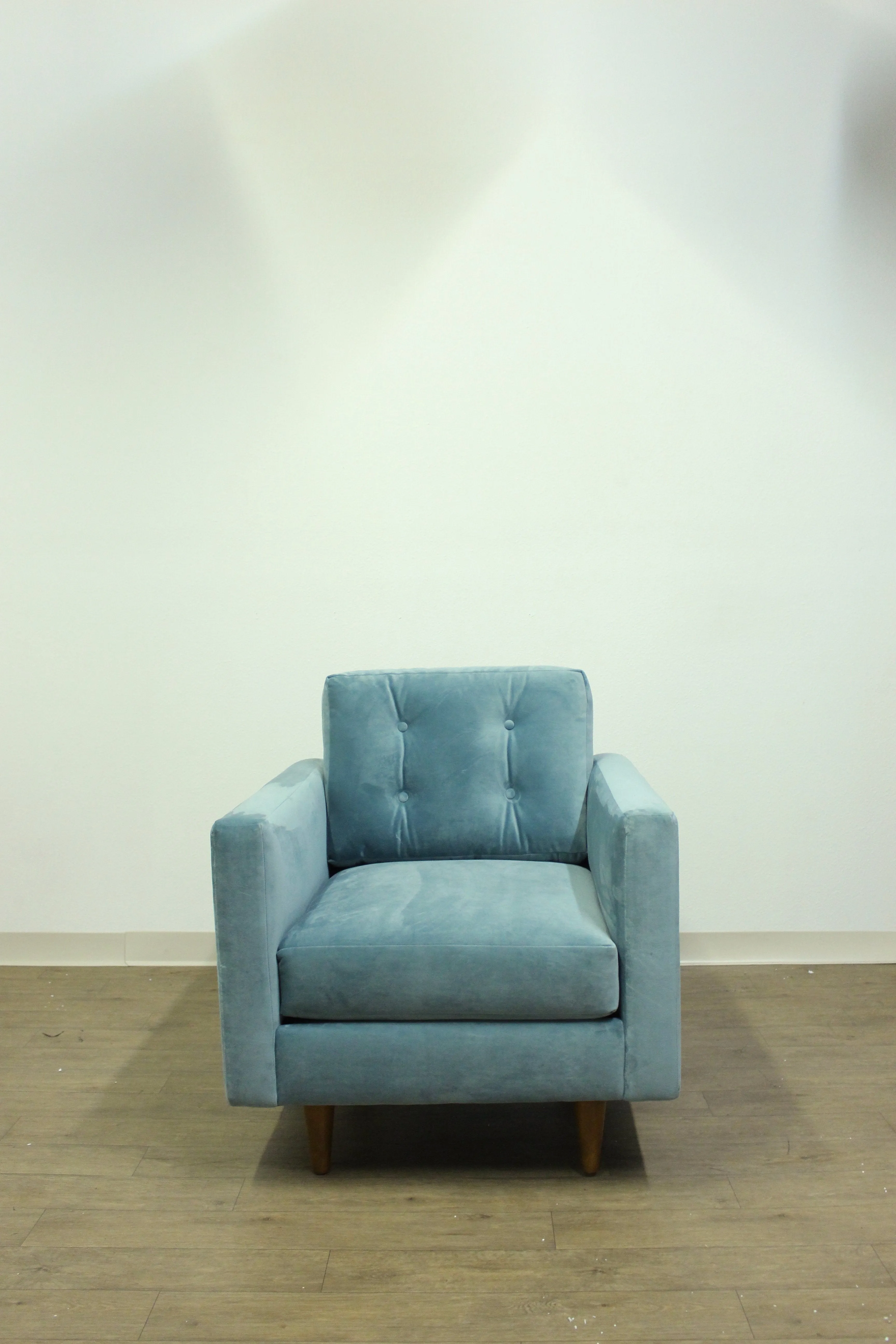 Logan Chair in CLOUD VELVET - CLEARANCE