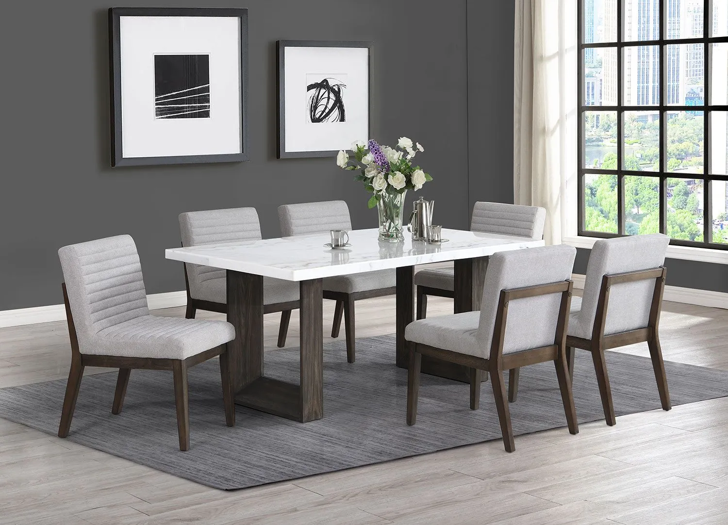 Maeve Dining Chair - Grey, Espresso