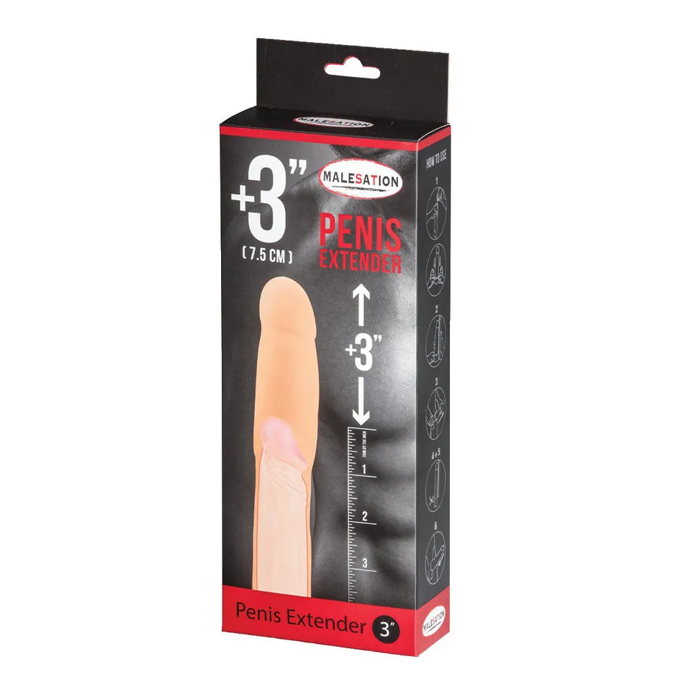 Malesation  3" Soft TPE Penis Extender Sleeve