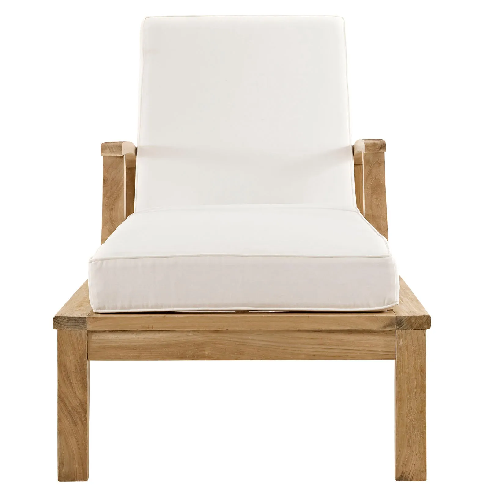 Marina Outdoor Patio Teak Single Chaise by Modway