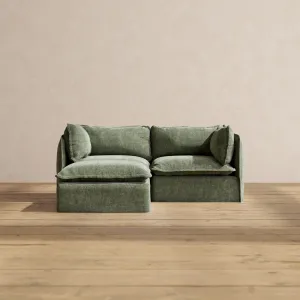 Modular Performance 2-Seater Sectional in Willow | Relaxed Blend