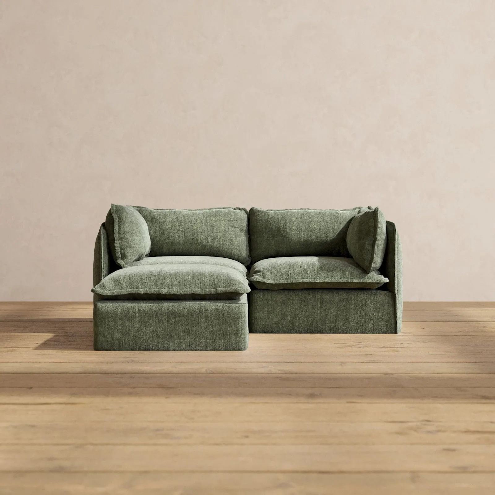 Modular Performance 2-Seater Sectional in Willow | Relaxed Blend
