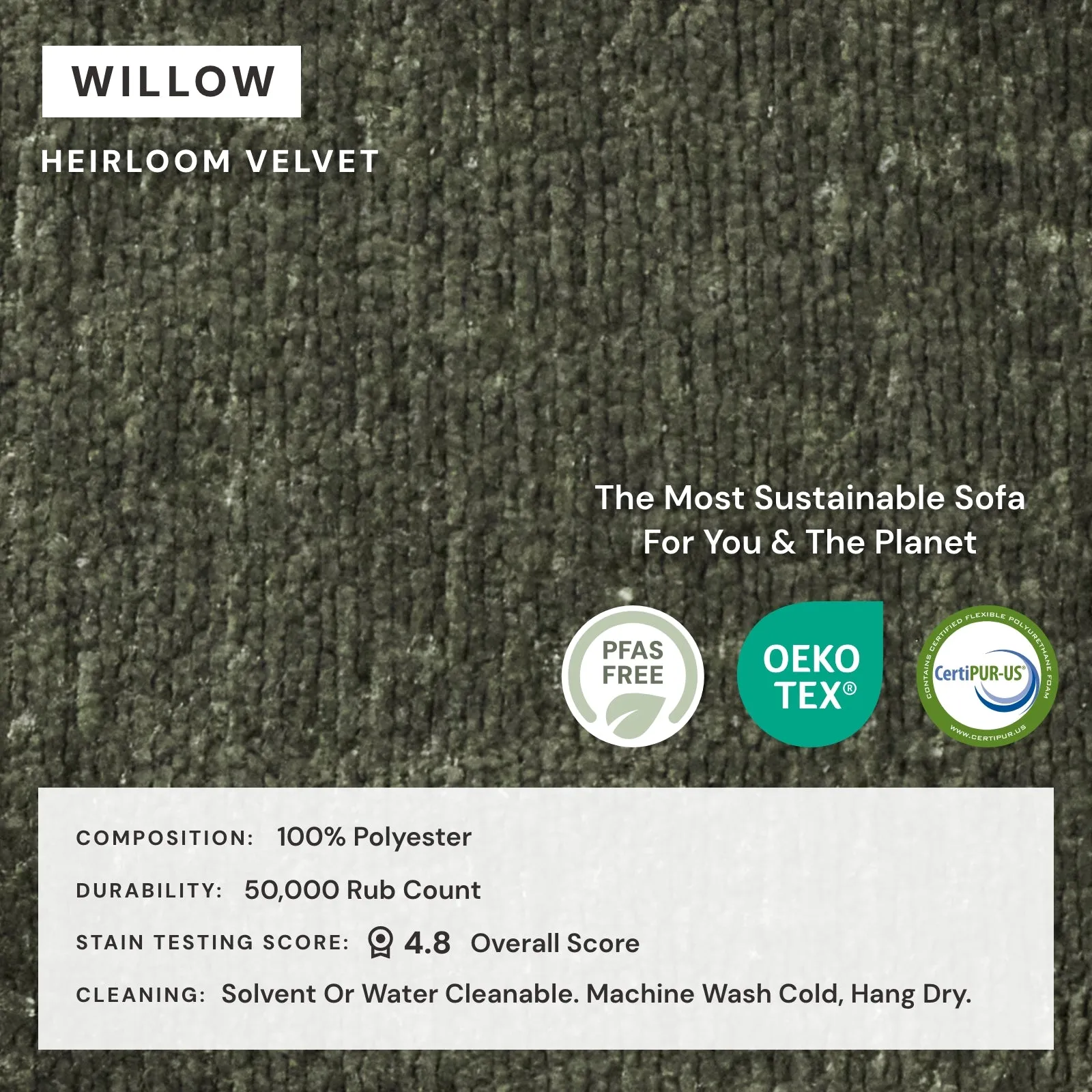 Modular Performance 2-Seater Sectional in Willow | Relaxed Blend