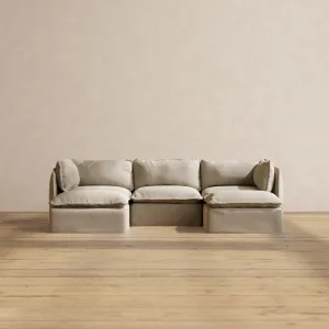 Modular Performance 3-Seater U-Sectional in Dune | Relaxed Blend
