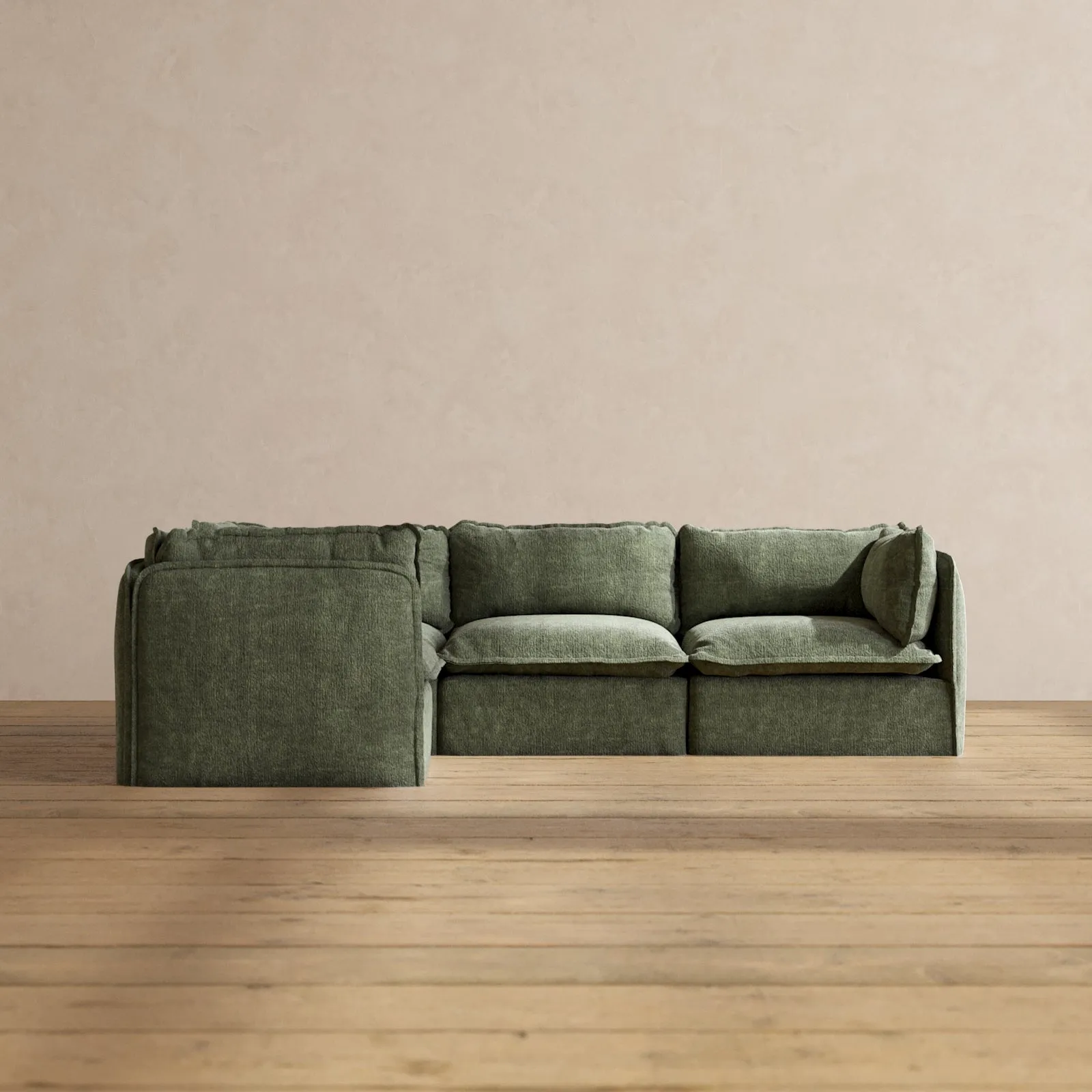 Modular Performance 4-Seater Corner Sectional in Willow | Deluxe Blend