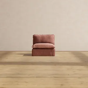 Modular Performance Armless Chair in Chestnut | Relaxed Blend