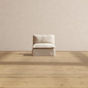 Modular Performance Armless Chair in Oat | Deluxe Blend