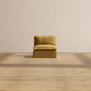 Modular Performance Armless Chair in Toffee | Deluxe Blend