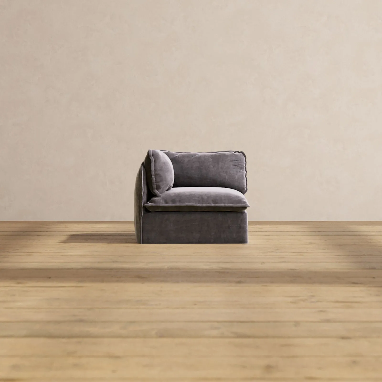 Modular Performance End Chair in Cinder | Deluxe Blend