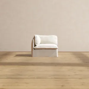 Modular Performance End Chair in Flour | Deluxe Blend