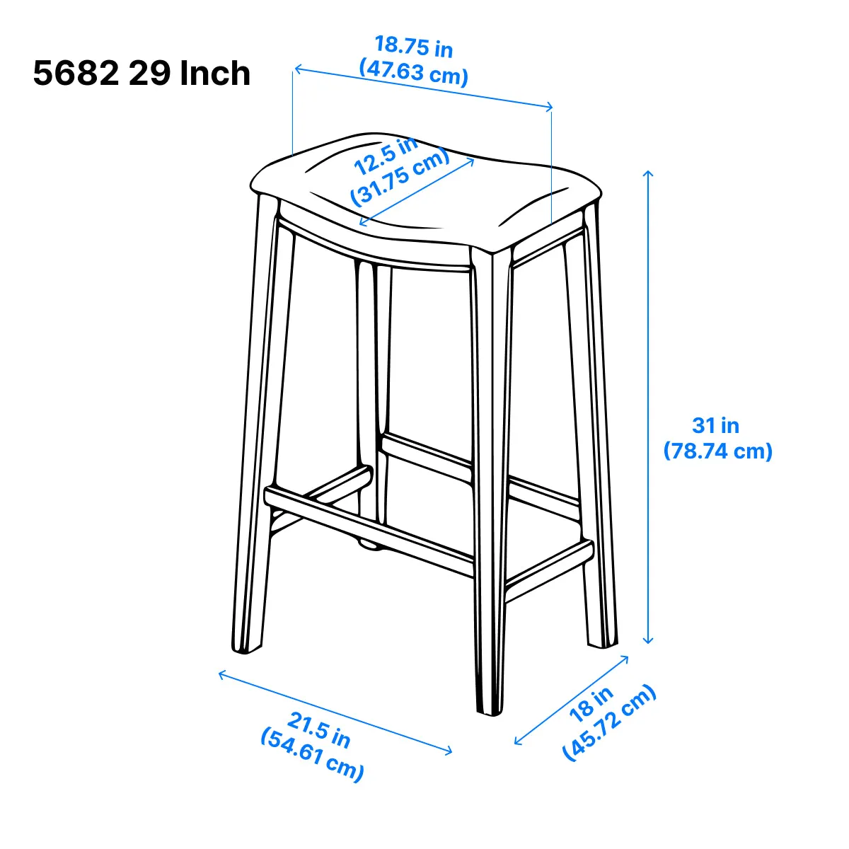 Ordway Bar Stool - Grey