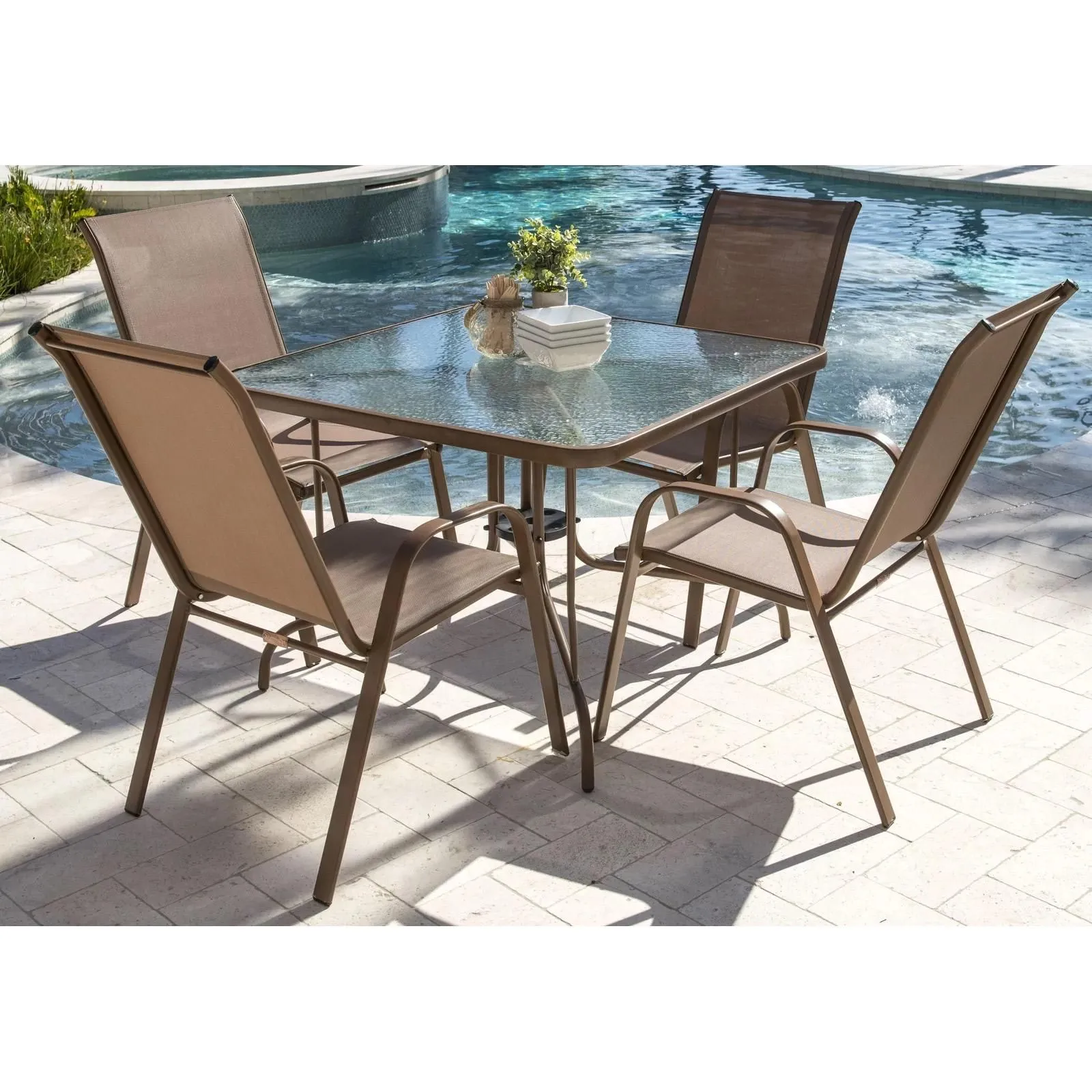 Panama Jack High Back Sling Arm Chair